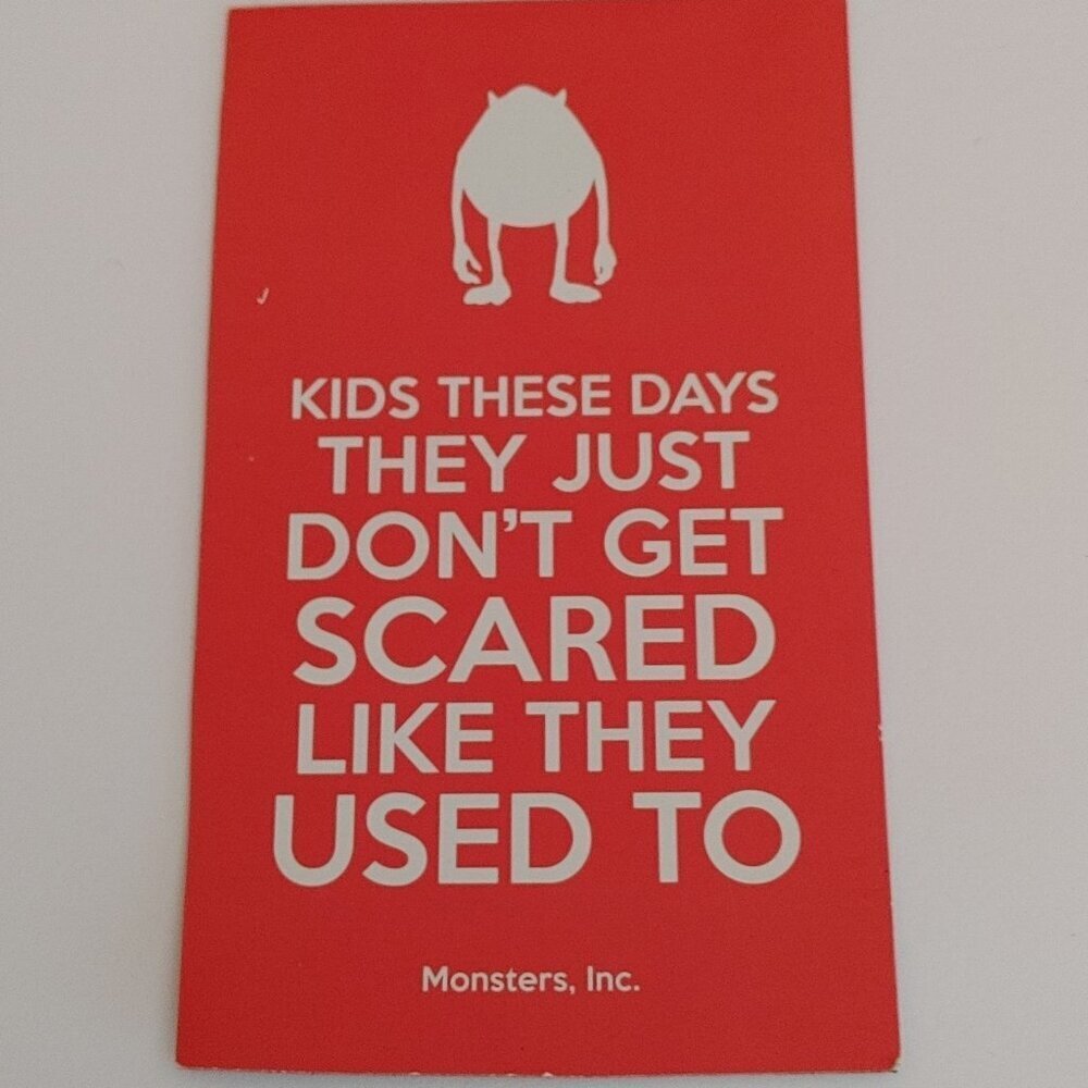 Monsters Inc. Movie Quote Magnet "Kids these days they just don't get scared lik